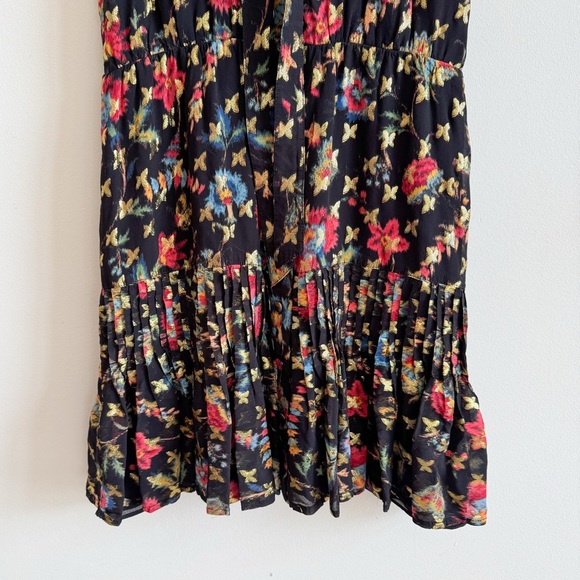 DEREK LAM 10 CROSBY • Edith Ruffled Floral Mini Dress in Black - Picture 6 of 15